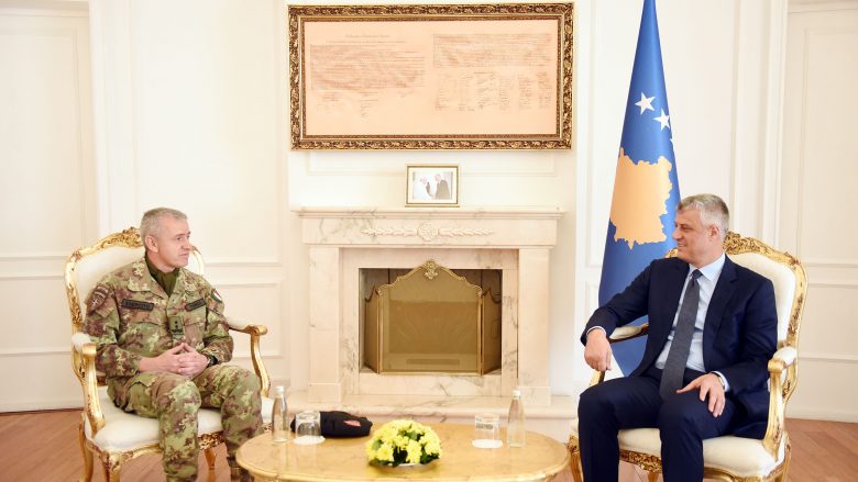 Presidenti Thaçi falënderon gjeneralin e KFOR-it për angazhim në Kosovë