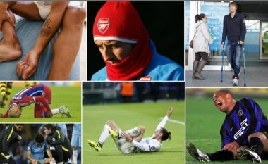 Futbollistët prej ‘xhami’ – Nga Ronaldo te Bale e Cazorla, që më shumë qëndrojnë të lënduar se sa luajnë (Foto)