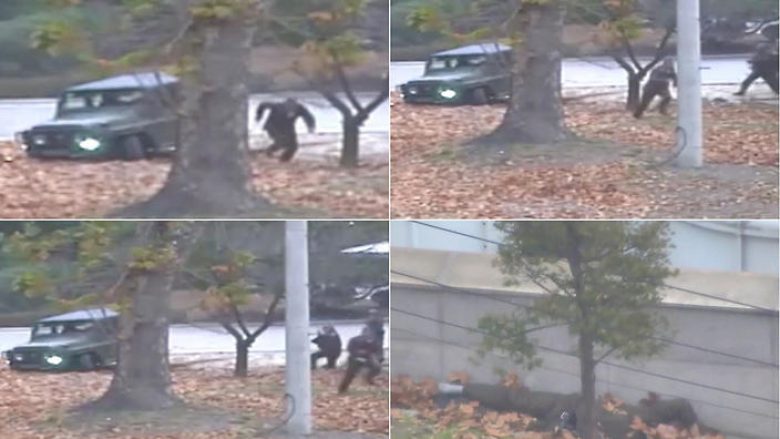 Ushtari i Koresë së Veriut qëllohet me pesë plumba, pamje që tregojnë arratisjen e tij drejt Jugut (Video)