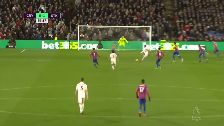 Shaqiri shënon gol të ‘çmendur’ ndaj Crystal Palace (Video)  