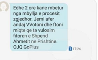 VV mohon SMS-ët që po dërgohen për ta votuar Shpend Ahmetin