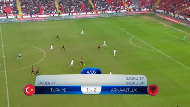 Turqia ngushton epërsinë ndaj Shqipërisë me golin e Underit (Video)