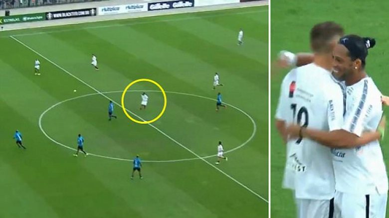 Ronaldinho shënon nga mesi i fushës, duartrokitet edhe nga portieri kundërshtar (Video)