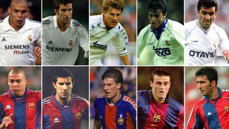 Real Madrid – Barcelona: Ronaldo, Luis Figo dhe Michael Laudrup, 10 yjet e mëdha që veshën fanellën e të dy klubeve (Foto)