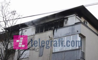 Zjarri kaplon një banesë në Prishtinë, banorët kanë mbetur brenda (Video)