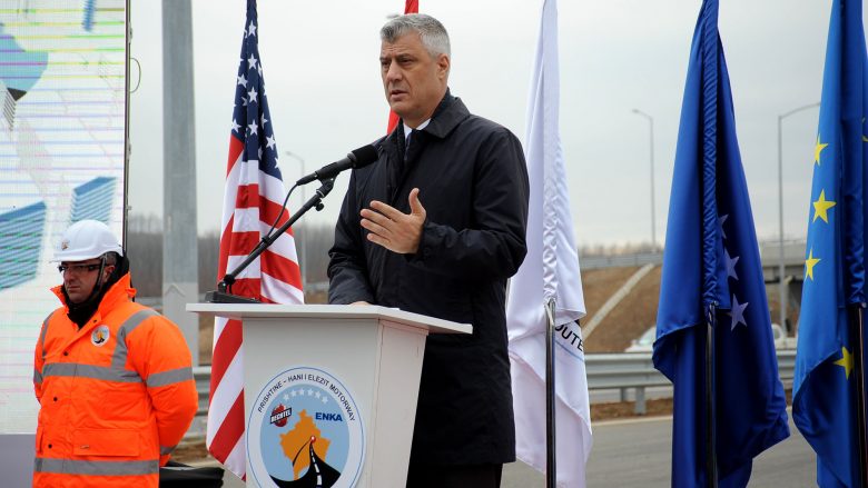 Thaçi: Autostrada “Arbën Xhaferi” i shërben vizionit tonë për Kosovën dhe rajonin