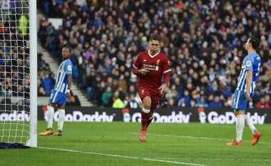 Dy gola të shpejtë në pjesën e dytë në sfidën Liverpool- Brighton (Video)