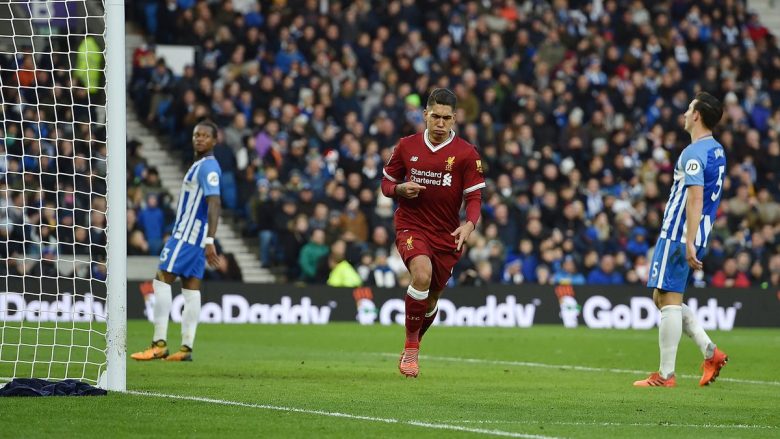 Dy gola të shpejtë në pjesën e dytë në sfidën Liverpool- Brighton (Video)