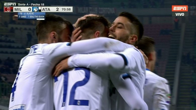 Atalanta dyfishon epërsinë ndaj Milanit me golin e Ilicicit (Video)