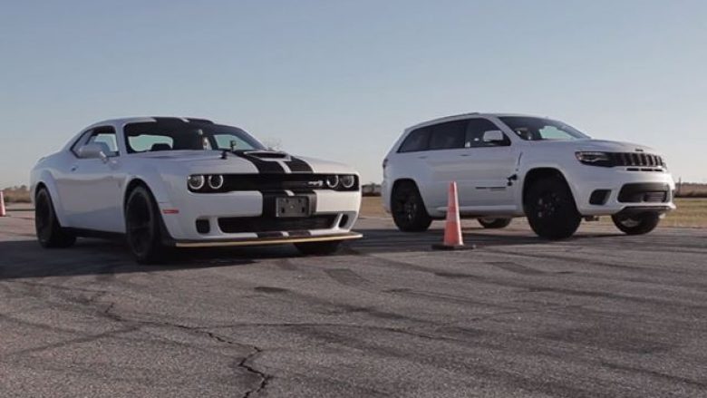 Jeep Trackhawk kundër Challenger Hellcatit: Gara mes veturave me nga 707 kuajfuqi (Video)