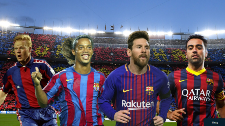 Messi, Cruyff dhe Ronaldinho – 11 lojtarët më të mirë në histori të Barcelonës (Foto)