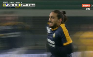 Verona befason Juventusin, barazon me anë të supergolit nga Caceres (Video)