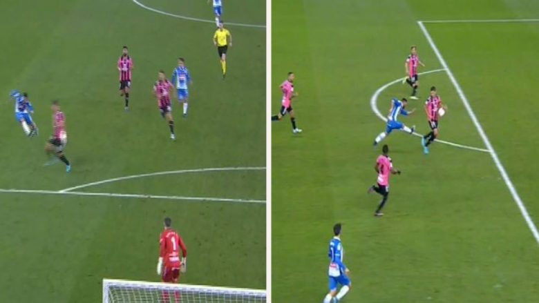 Gjyqtari që ia mohoi golin e pastër Messit vazhdon me gabime trashanike, akordon penallti dy metra jashtë zonës (Foto/Video)