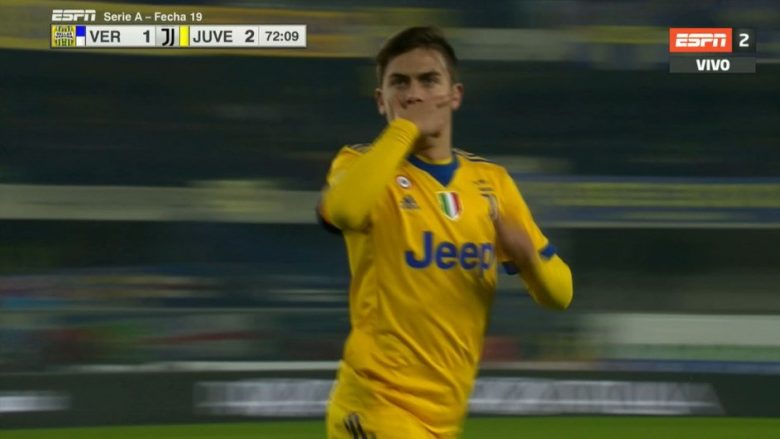 Dybala rikthehet te goli, rikthen epërsinë e Juves ndaj Veronas (Video)