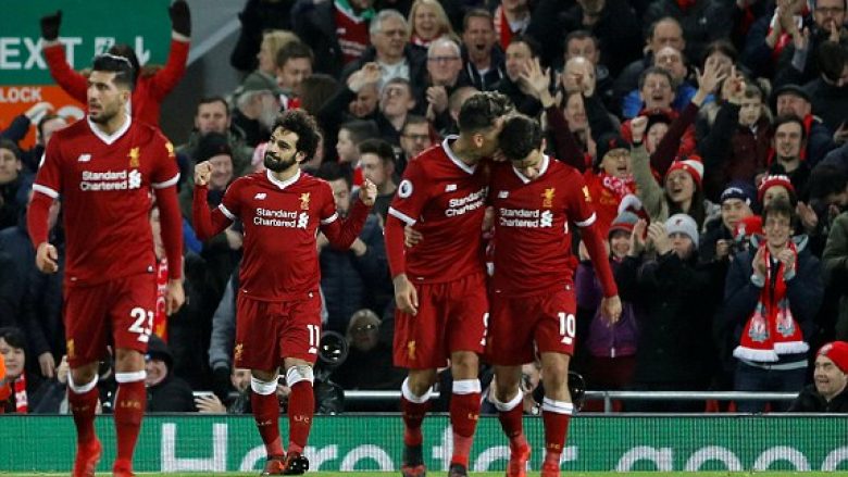 Liverpooli fiton me rikthim ndaj Leicester Cityt falë golave të Salah (Video)