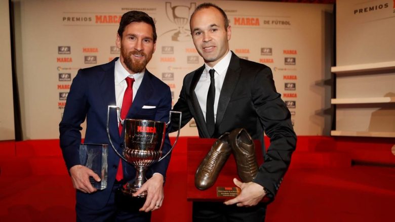 Messi fiton Pichichin dhe zgjidhet lojtari i sezonit në La Liga, Iniesta lojtari më i mirë spanjoll (Foto)