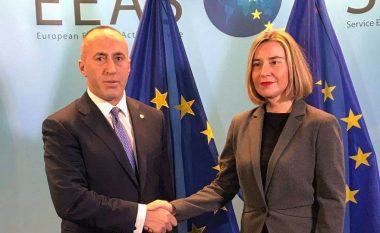 Haradinaj pas takimit me Mogherinin, thotë se Kosova do të marrë atë që i takon