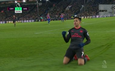 Sanchez thellon edhe më shumë epërsinë e Arsenalit ndaj Crystal Palace (Video)