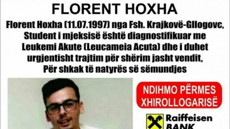 MSh mbështet me 30 mijë euro Florent Hoxhën