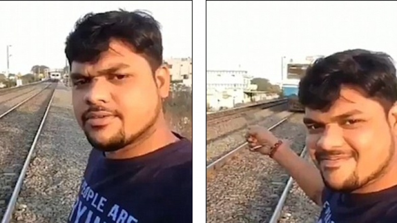Po bënte selfie në binarë, e godet treni nga pas – shpëton mrekullisht me lëndime të lehta (Video, +18)