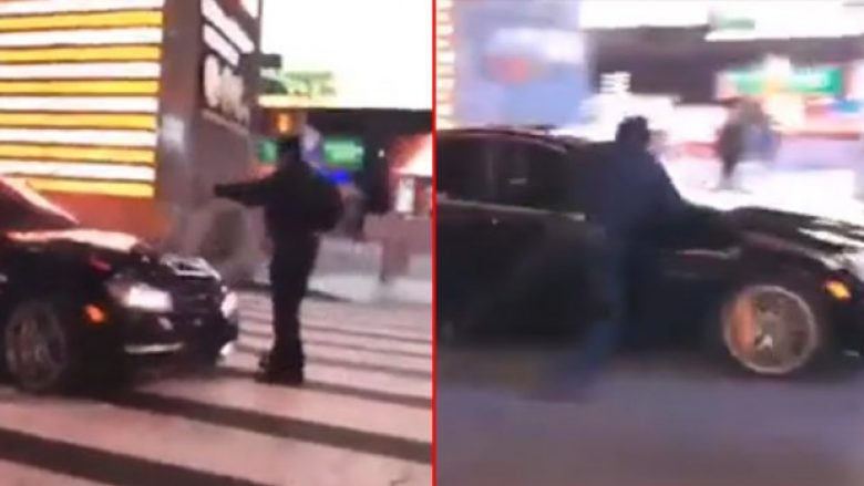 Polici amerikan deshi ta legjitimoi personin që bënte vozitje të rrezikshme, shoferi e tërheq zvarrë me Mercedes (Video)