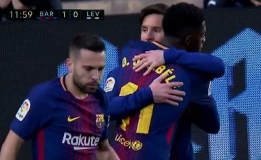 Messi kalon Barçën në epërsi ndaj Levantes (Video)