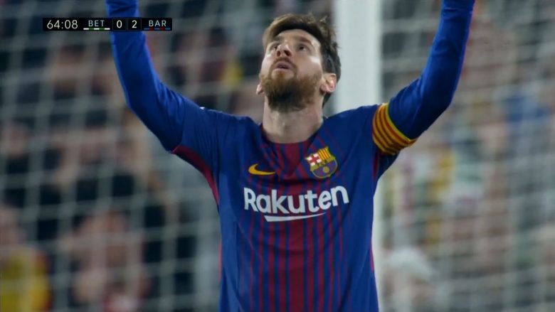 Barça dy gola në pesë minuta ndaj Betisit, shënojnë Rakitic dhe Messi (Video)
