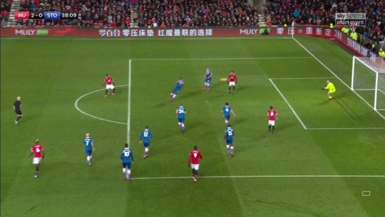Edhe një supergol në ndeshjen United-Stoke City, Martial shënon nga distanca (Video)