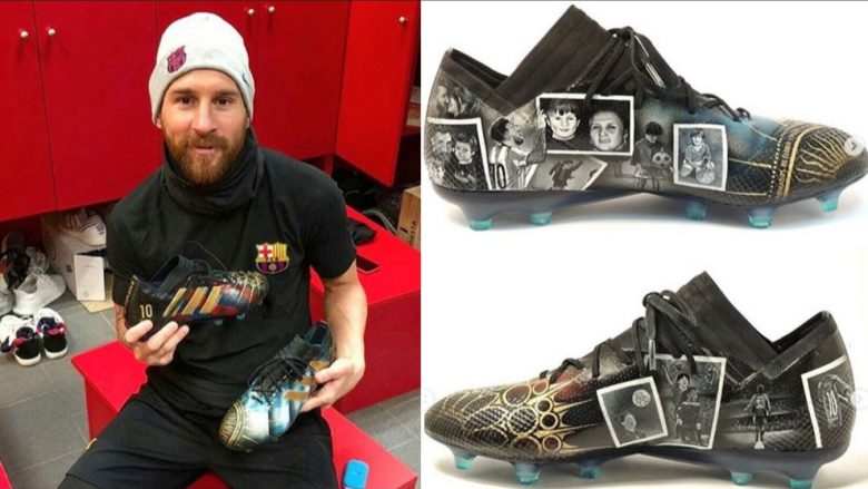 Lionel Messi vjen me këpucët më personale në histori të futbollit – Nga fotot familjare te goli i parë dhe festimi fantastik në ‘Santiago Bernabeu’ (Foto)