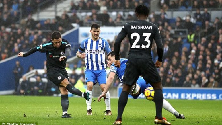 Notat e lojtarëve: Brighton 0-4 Chelsea, Hazard me vlerësim maksimal