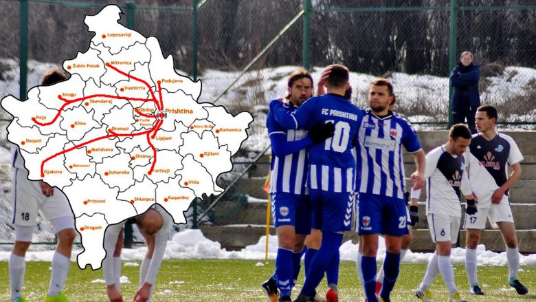 Mungesa e stadiumit e detyroi Prishtinën që të sillej anembanë Kosovës, ndeshje dhe stërvitje në Obiliq, Lipjan, Podujevë, Drenas, Ferizaj, Gjakovë, Mitrovicë, Istog dhe tani Pejë