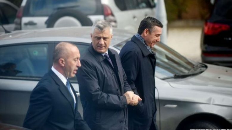 Thaçi, Haradinaj e Veseli në takim me Listën Serbe