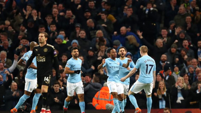 Man City shkatërron Leicesterin, poker nga Aguero (Video)