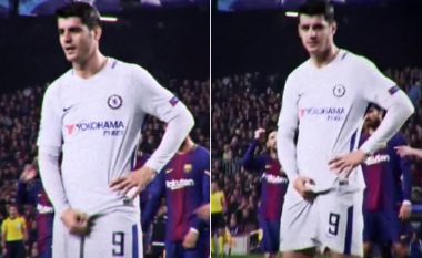 Tifozët e Barcelonës e ofenduan, Morata iu drejtohet me gjest të pahijshëm (Foto/Video)