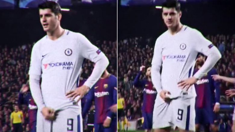 Tifozët e Barcelonës e ofenduan, Morata iu drejtohet me gjest të pahijshëm (Foto/Video)