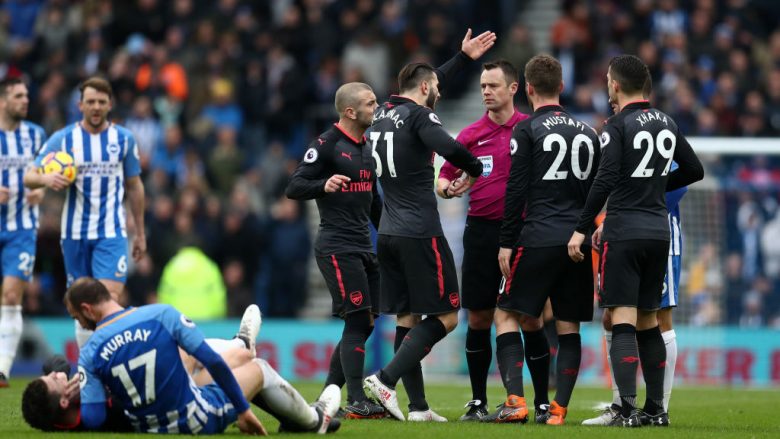 Brighton 2-1 Arsenal: Notat e Xhakës, Mustafit dhe të tjerëve