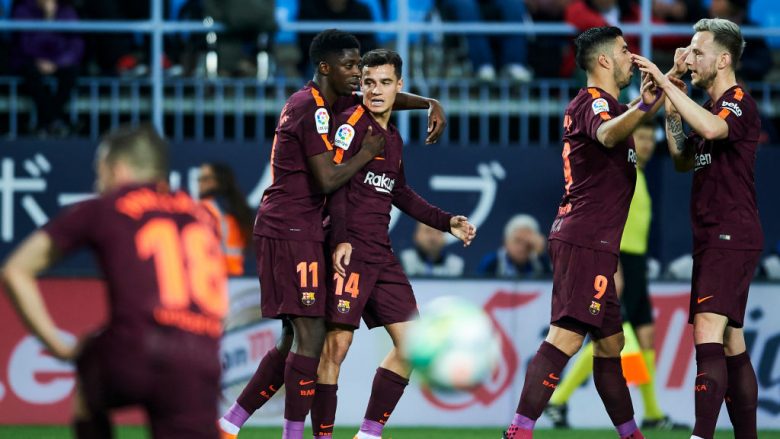 Barcelona vazhdon si e pamposhtur në La Liga, fiton në udhëtim te Malaga