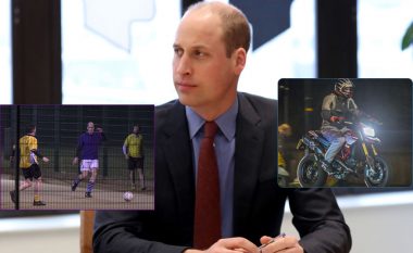 ‘Rebeli mbretëror’, princi William arrin me motoçikletë për të zhvilluar një lojë futbolli me miqtë e tij