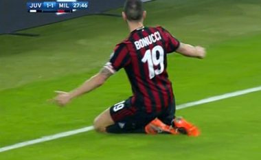 Bonucci shënon golin e barazimit ndaj Juventusit, feston para tifozëve bardhezi  