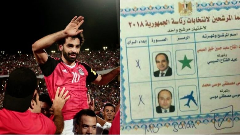 Mbi një milion votues egjiptianë kanë dashur që Salah të jetë presidenti i tyre, ylli i Liverpoolit merr vota më shumë se njëri prej kandidatëve