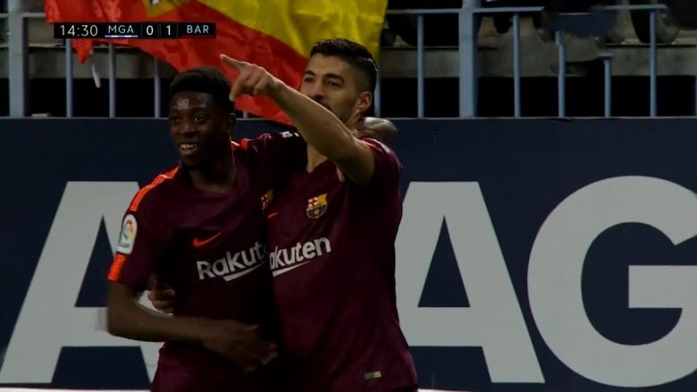 Aksioni i bukur përmbyllet me golin e Suarezit, Barça në epërsi ndaj Malagas