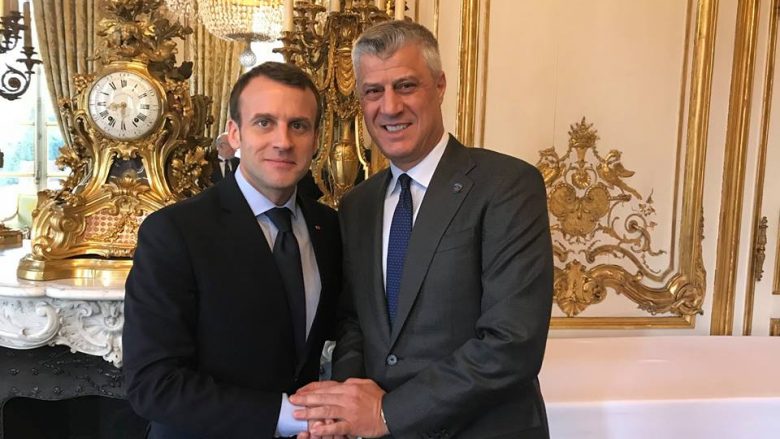 Thaçi takon presidentin francez: Kosova i është mirënjohëse Francës për ndihmën ndaj Kosovës 