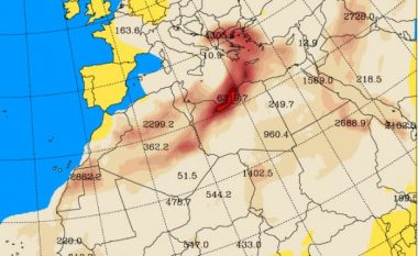 Një re e madhe rëre po shkon drejt Greqisë dhe Shqipërisë