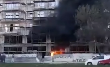 Zjarr në ndërtesën afër Fakultetit Pedagogjik në Shkup (Video)
