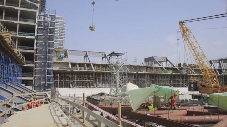 Stadiumi kombëtar në Tiranë vazhdon të konstruktohet, fillon të merr formë