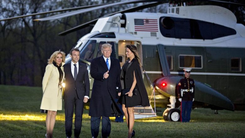 Donald dhe Melania Trump shtrojnë darkë shtetërore për Emmanuel dhe Brigitte Macron, luks pa fund (Foto/Video)