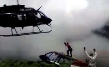 Helika e helikopterit godet për vdekje burrin që i kishte shpëtuar rrëzimit të helikopterit të parë (Video, +18)