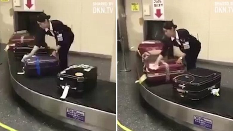 Pamje që mund t’i shihni shumë rrallë – shihni se si “trajtohen” bagazhet në aeroportet japoneze (Video)