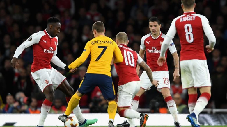 Arsenali dhe Atletico ndahen baras në Emirates, Griezmann zhvlerëson golin e Lacazettes