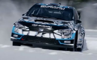 Lëvizjet e mahnitshme të Subaru WRX STI mbi sipërfaqen e ngrirë të liqenit (Video)